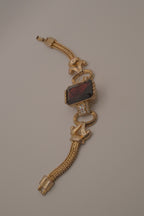 Vintage Victorian-style gold-tone link bracelet