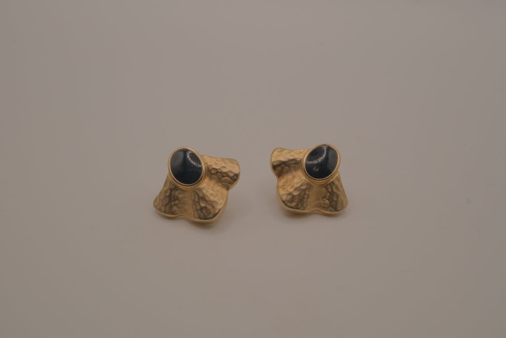 Vintage-style modernist stud earrings