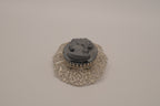 Vintage hematite glass cameo brooch