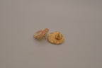 Vintage enamel pansy flower earring