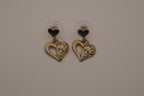 Vintage open heart dangle earring