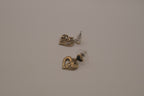 Vintage open heart dangle earring