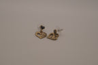 Vintage open heart dangle earring