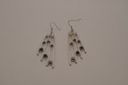 Sleek modernist drop earrings
