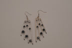 Sleek modernist drop earrings