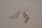 Sleek modernist drop earrings