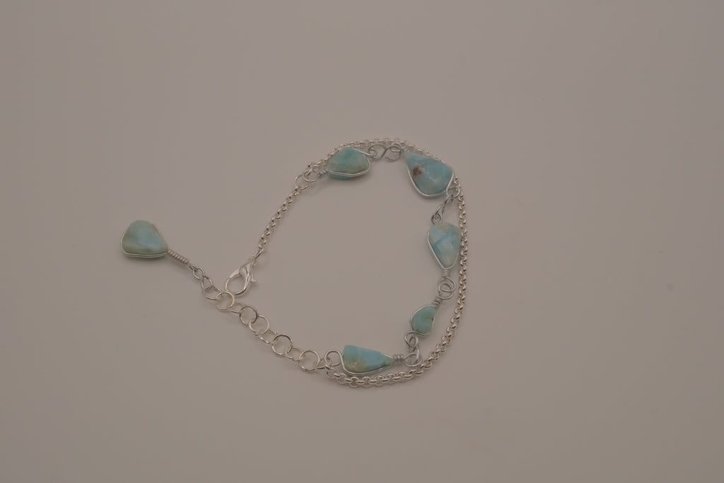 Reworked Larimar bracelet