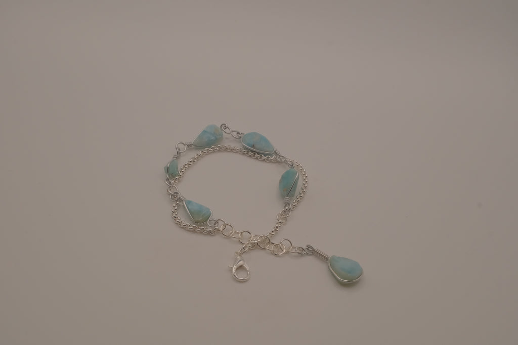 Reworked Larimar bracelet