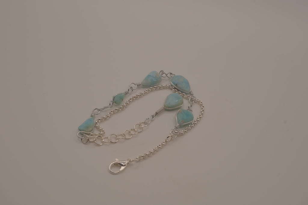 Reworked Larimar bracelet