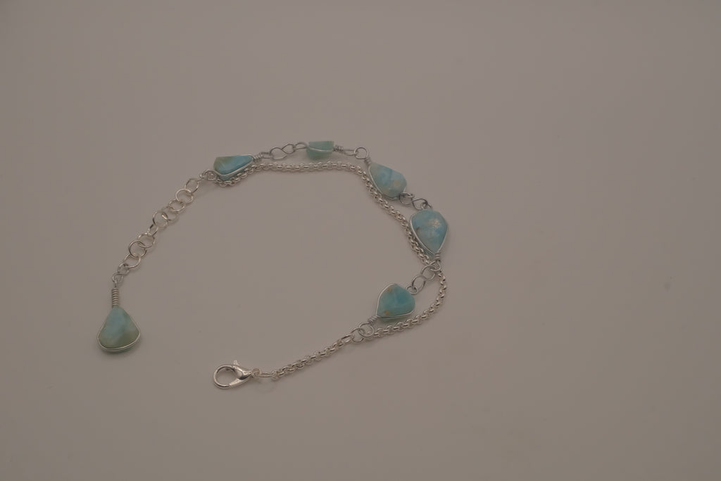 Reworked Larimar bracelet