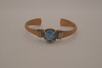 Vintage Blue Opal copper cuff bracelet