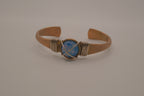 Vintage Blue Opal copper cuff bracelet