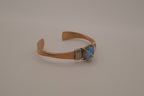 Vintage Blue Opal copper cuff bracelet