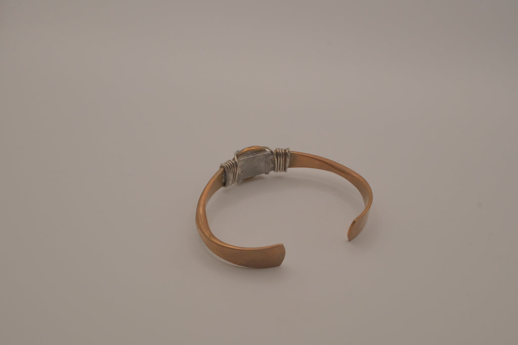 Vintage Blue Opal copper cuff bracelet