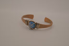 Vintage Blue Opal copper cuff bracelet