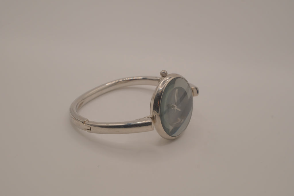 Sleek bezel frame bangle bracelet watch