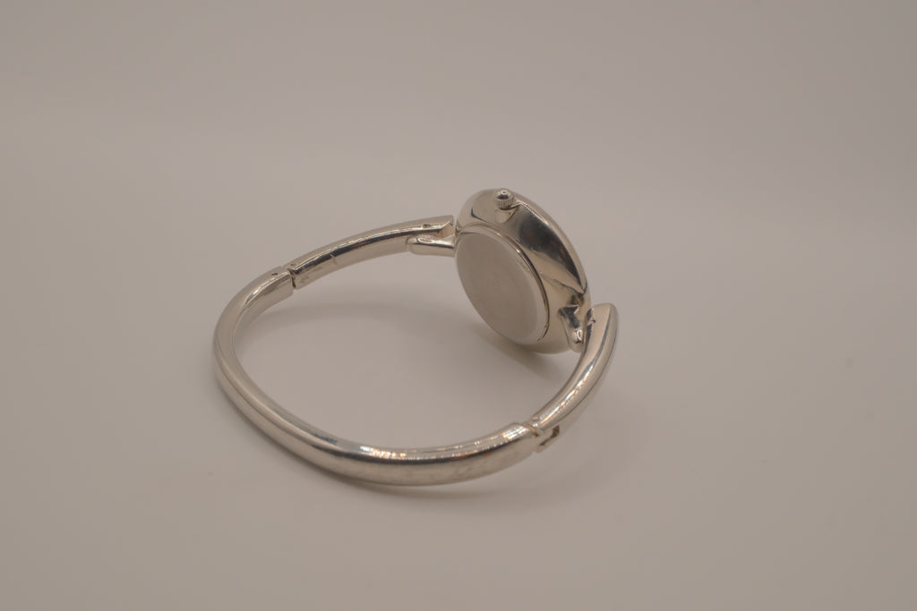 Sleek bezel frame bangle bracelet watch