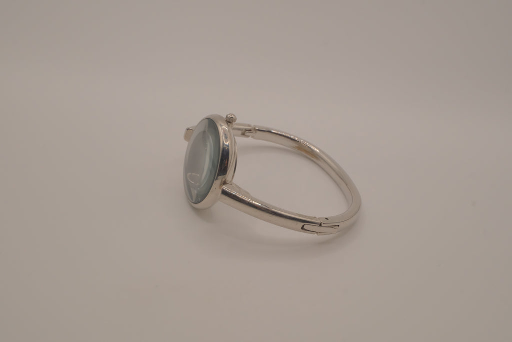 Sleek bezel frame bangle bracelet watch