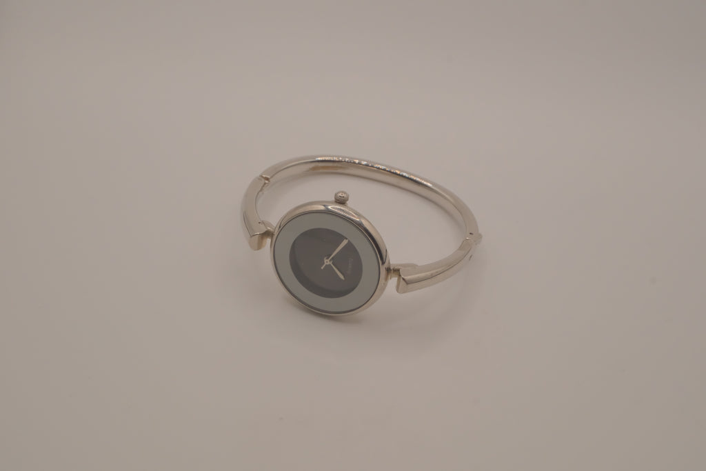 Sleek bezel frame bangle bracelet watch