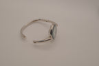 Sleek bezel frame bangle bracelet watch