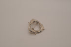 Vintage silver dolphin circle brooch