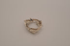 Vintage silver dolphin circle brooch