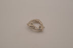 Vintage silver dolphin circle brooch