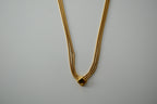 Vintage Napier gold-tone multi-strand snake chain necklace