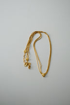 Vintage Napier gold-tone multi-strand snake chain necklace