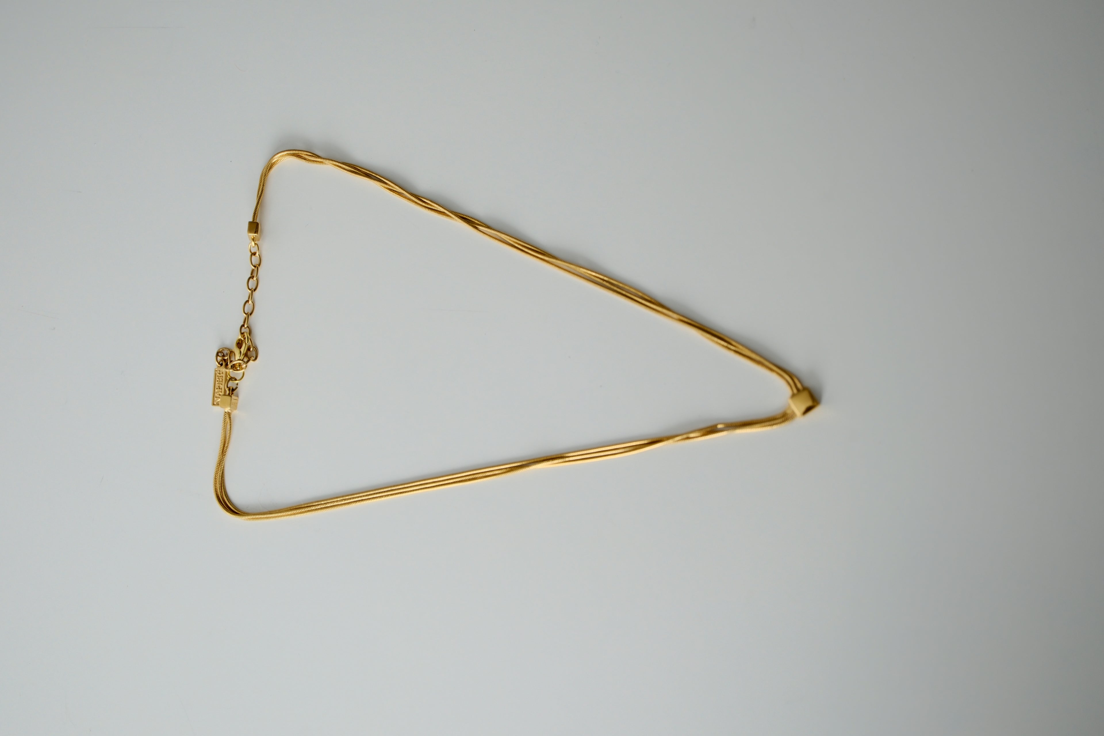 Vintage Napier gold-tone multi-strand snake chain necklace