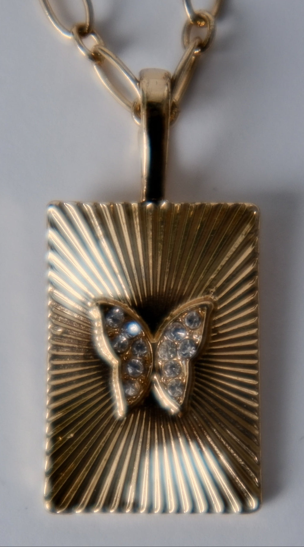 Vintage Gold Butterfly Necklace