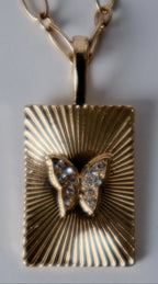 Vintage Gold Butterfly Necklace