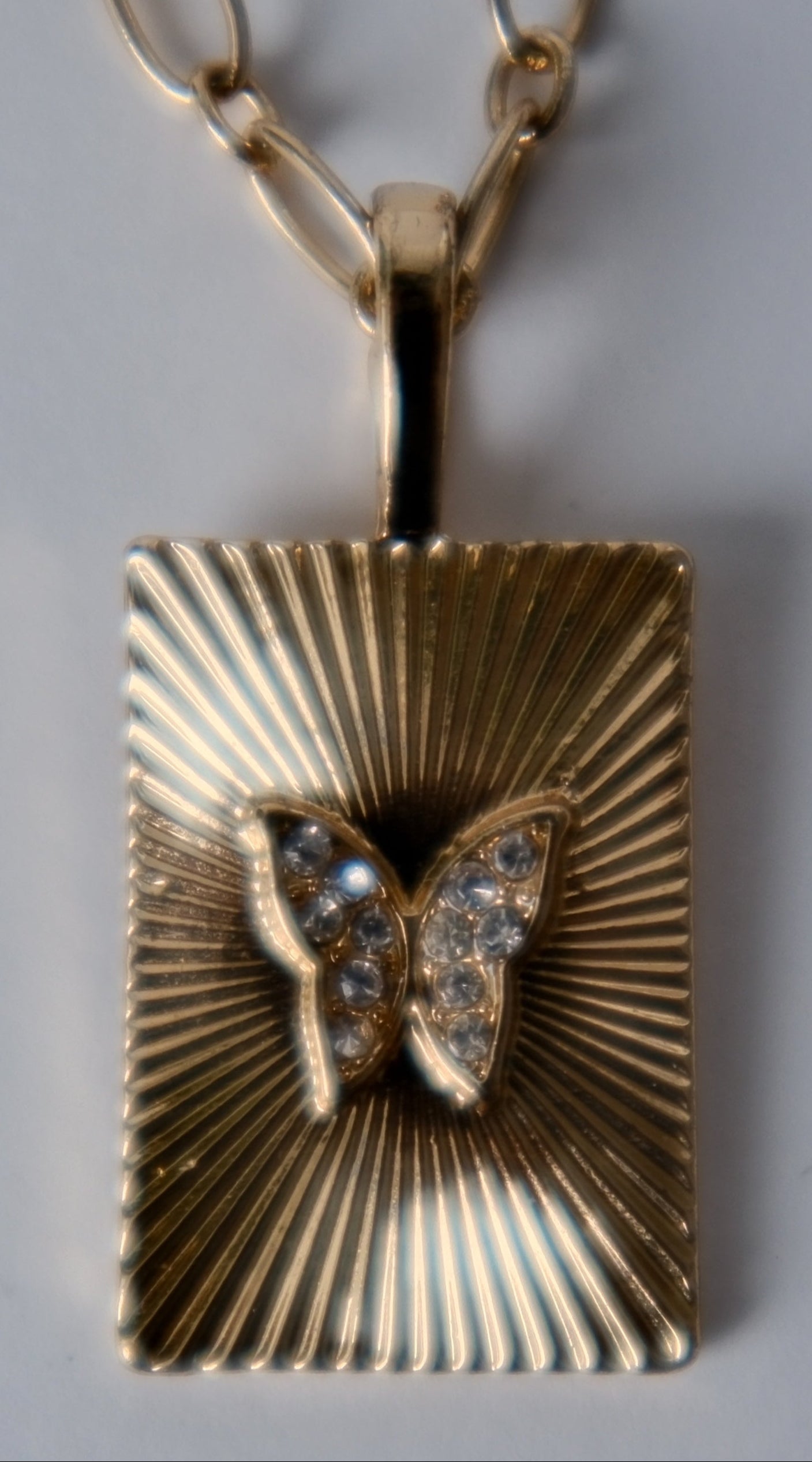 Vintage Gold Butterfly Necklace