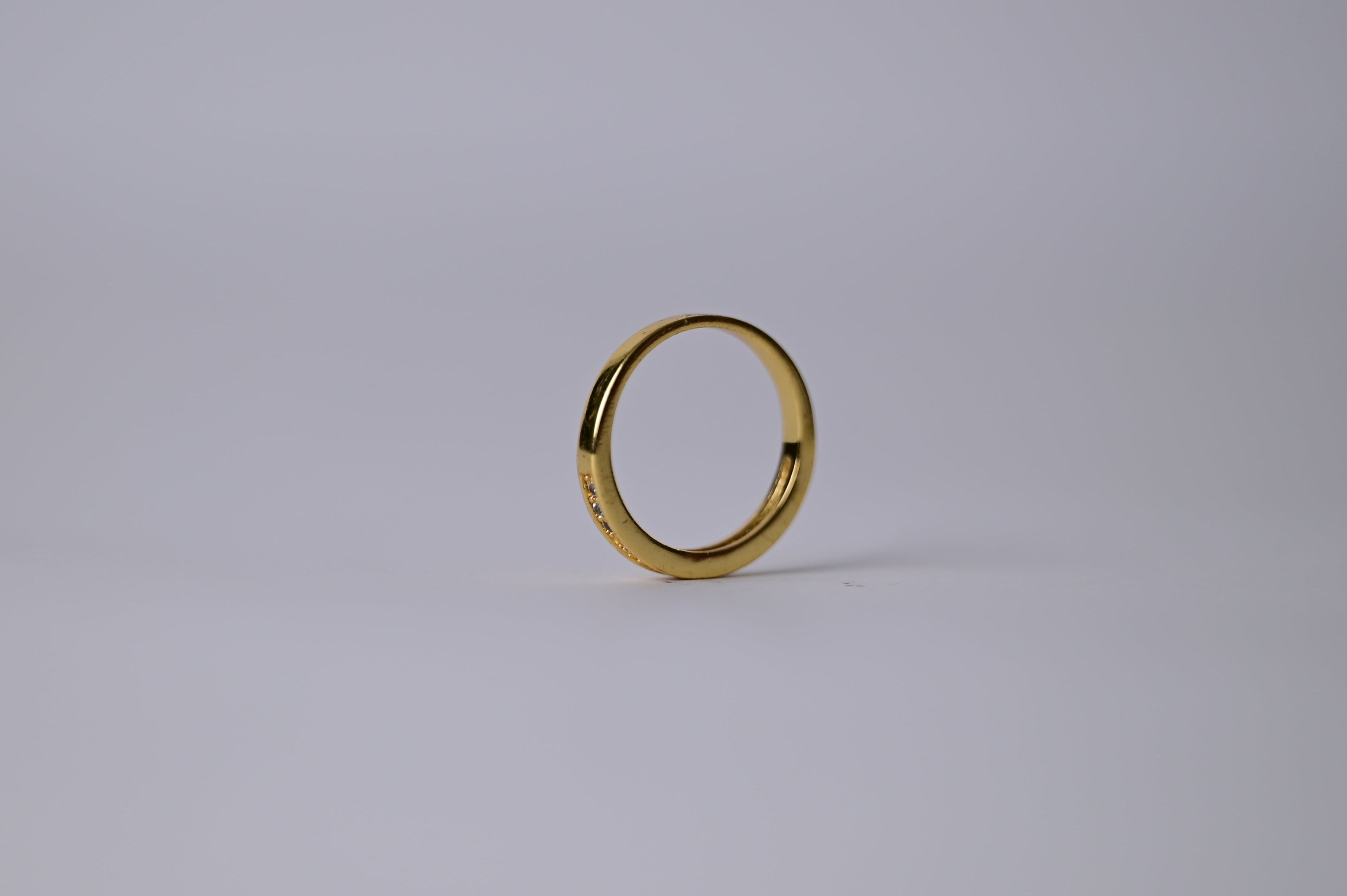 18K Gold Plated Ring with Rhinestones