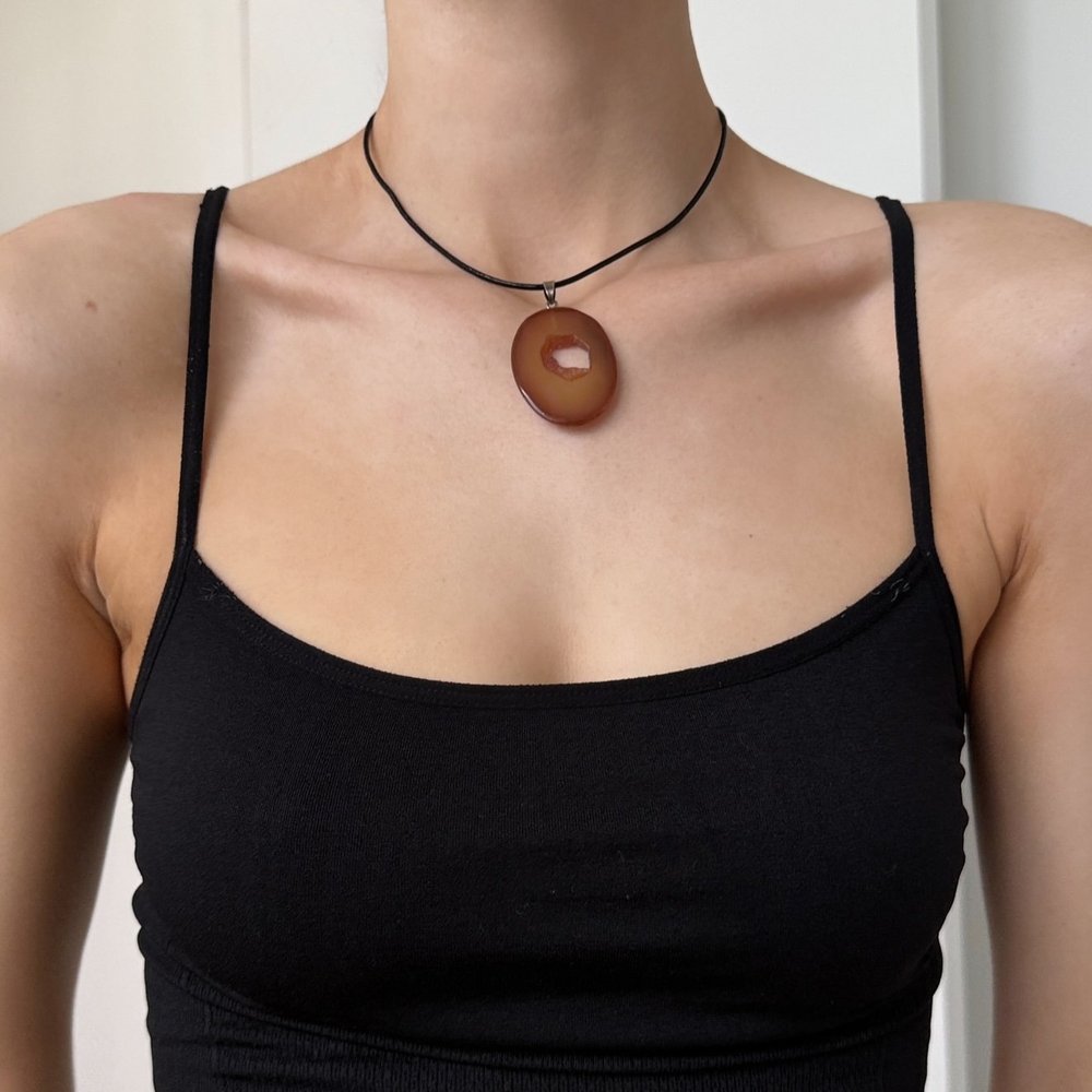Reworked Agate Cord Necklace