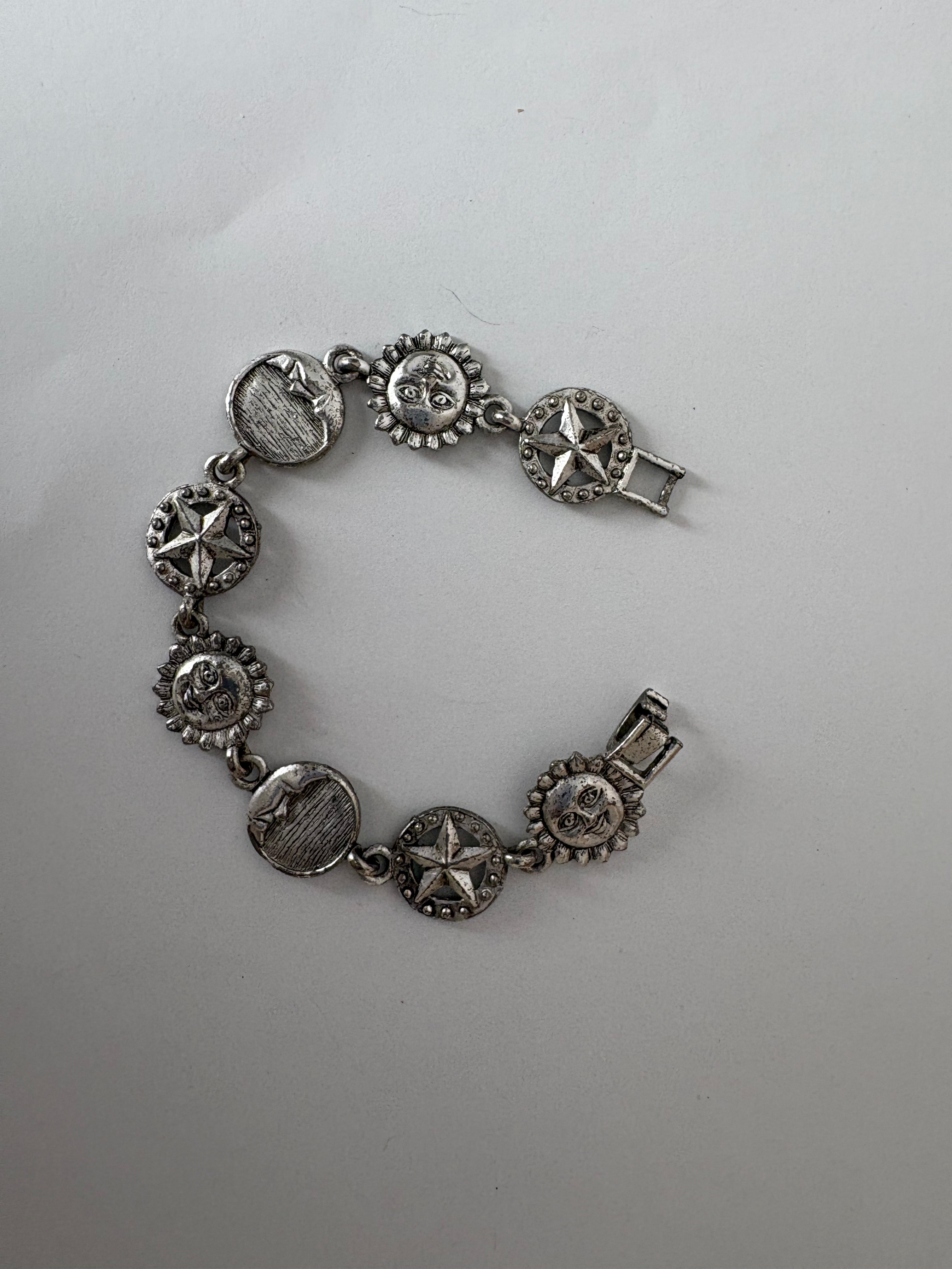 Vintage celestial link bracelet