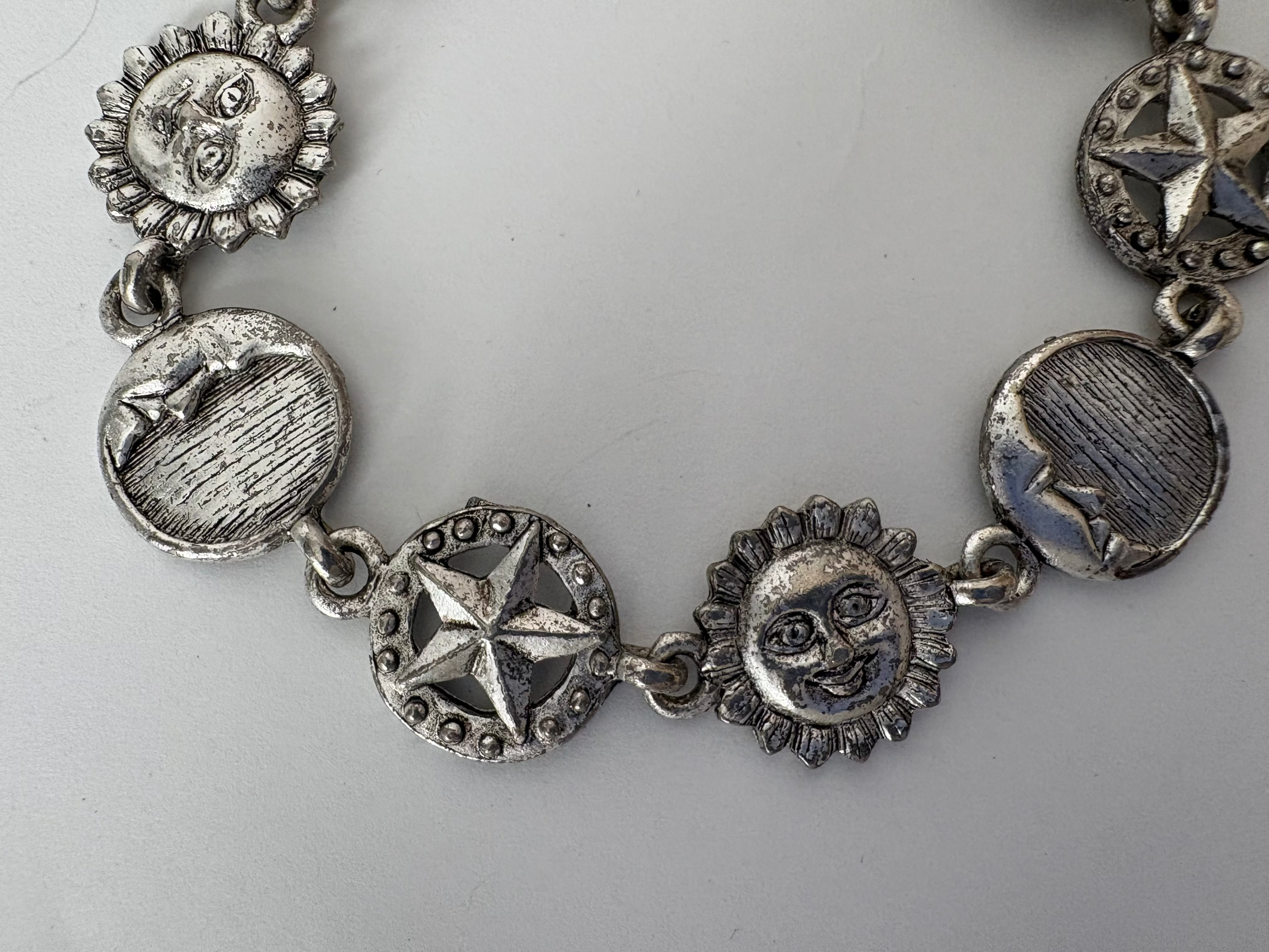 Vintage celestial link bracelet