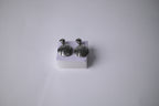 Vintage Silver Ribbed Drop Earrings
