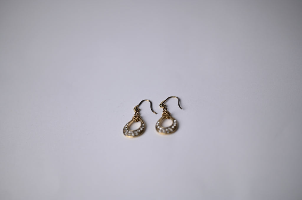 Vintage Monet Gold Teardrop Earrings