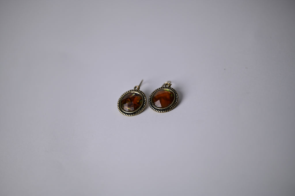 Vintage K.C. Amber Gold Earrings