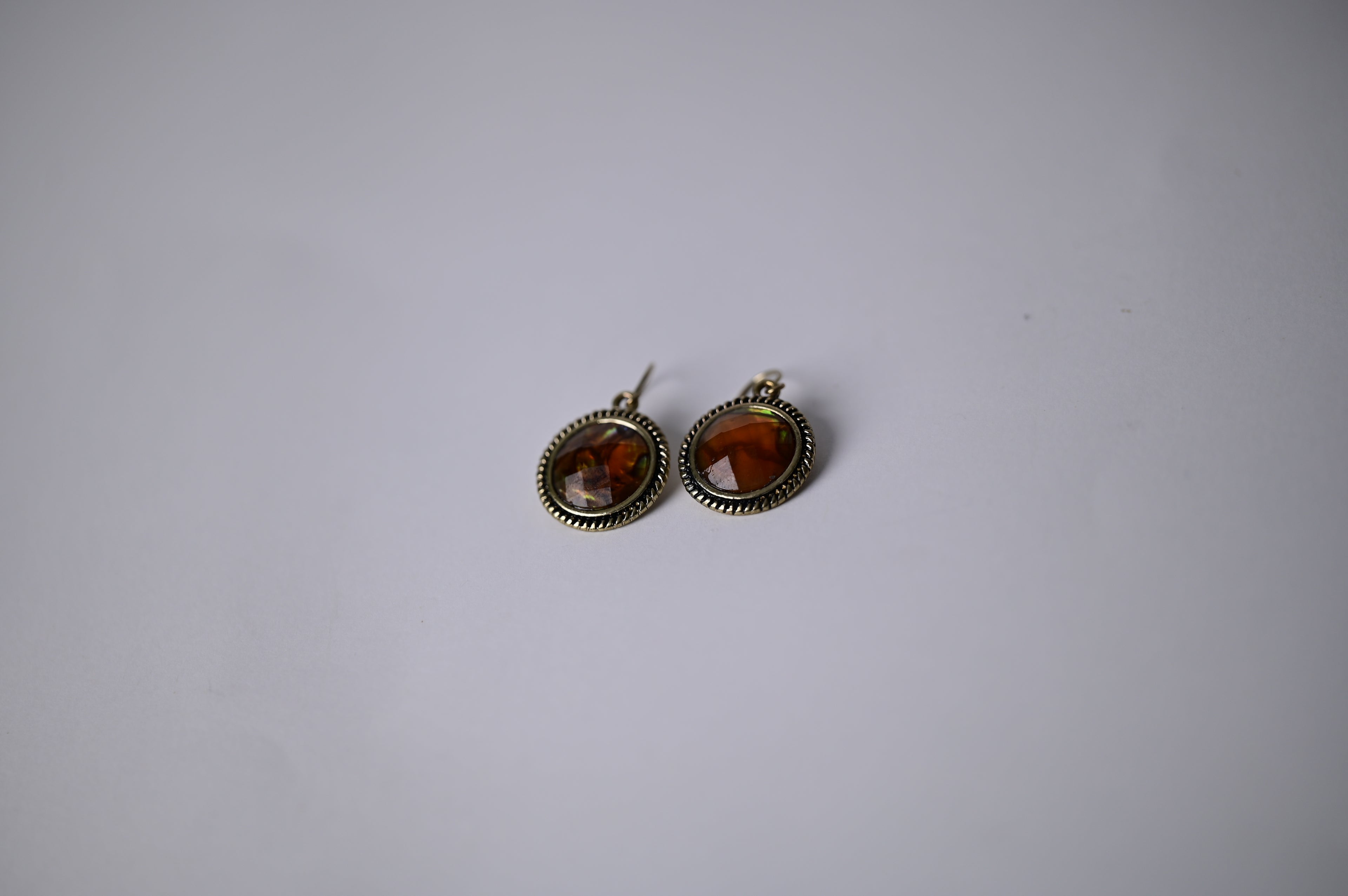 Vintage K.C. Amber Gold Earrings