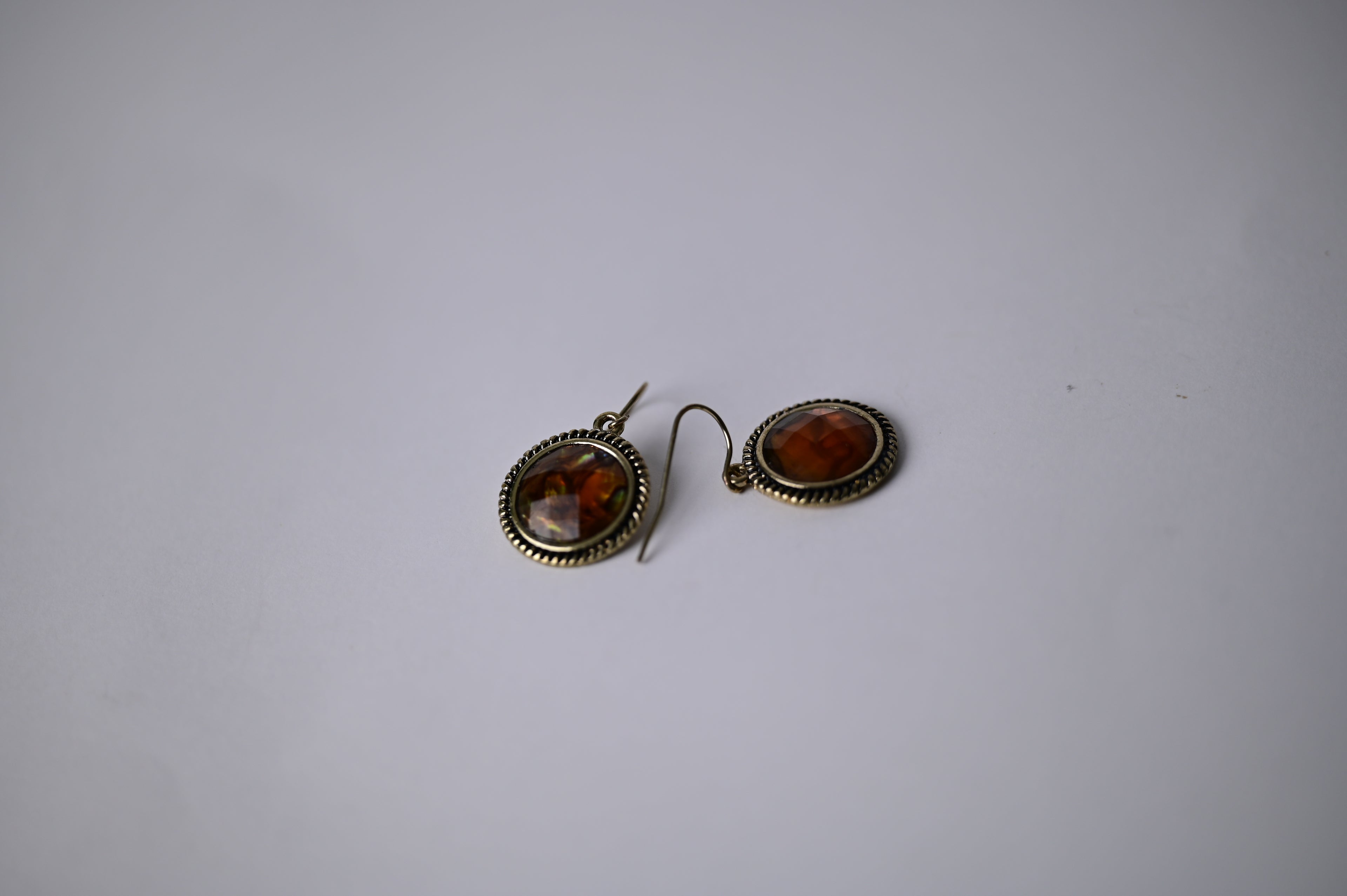 Vintage K.C. Amber Gold Earrings