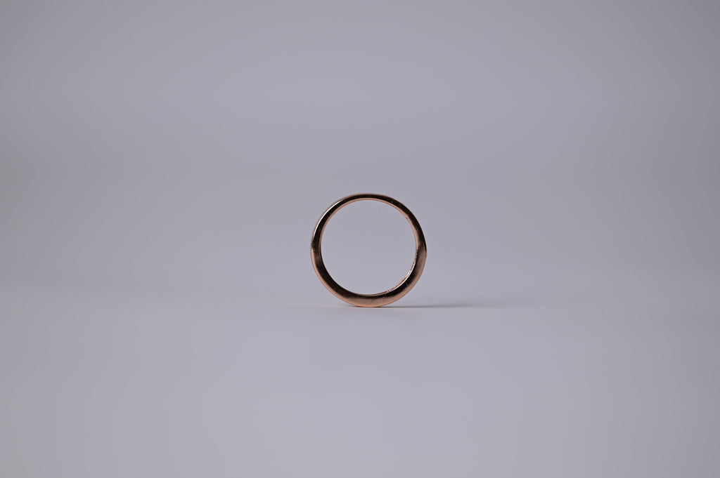 18K Gold Plated Ring with Rose tint and Rhinestones