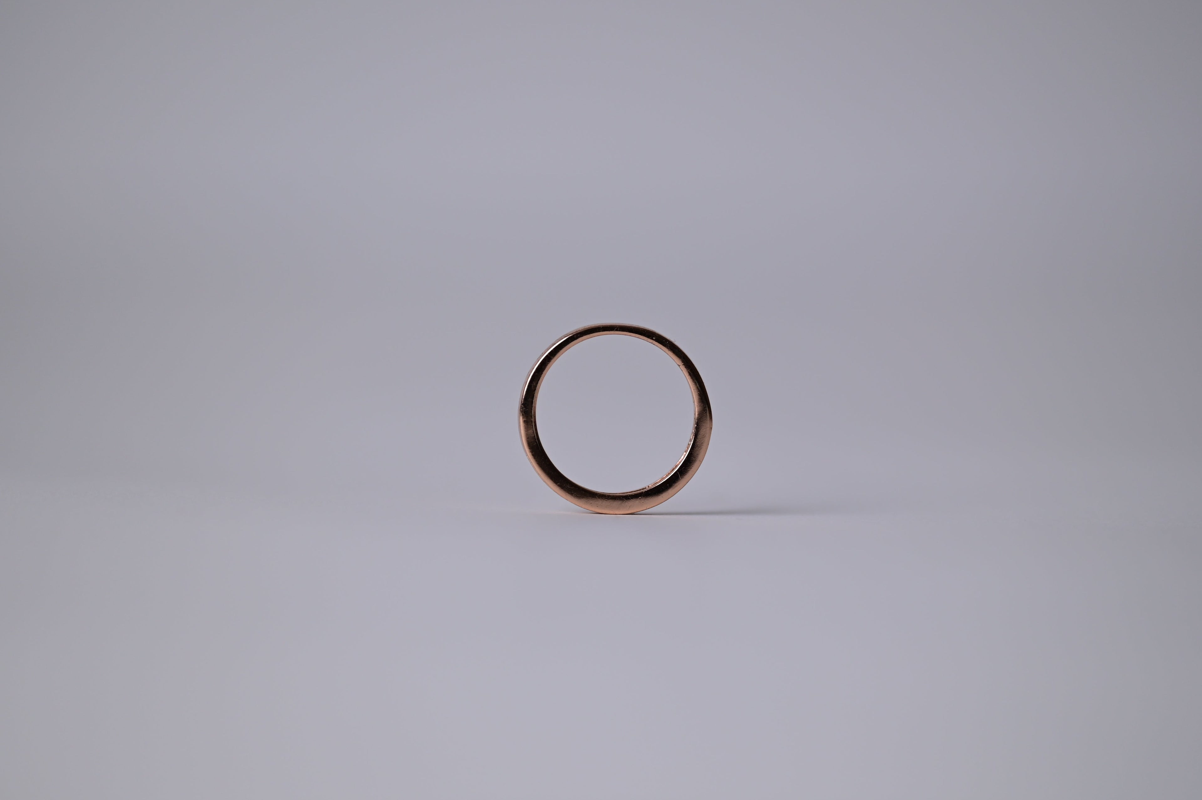 18K Gold Plated Ring with Rose tint and Rhinestones