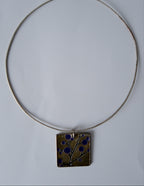 Vintage Silver Cuff Necklace with Statement Pendant