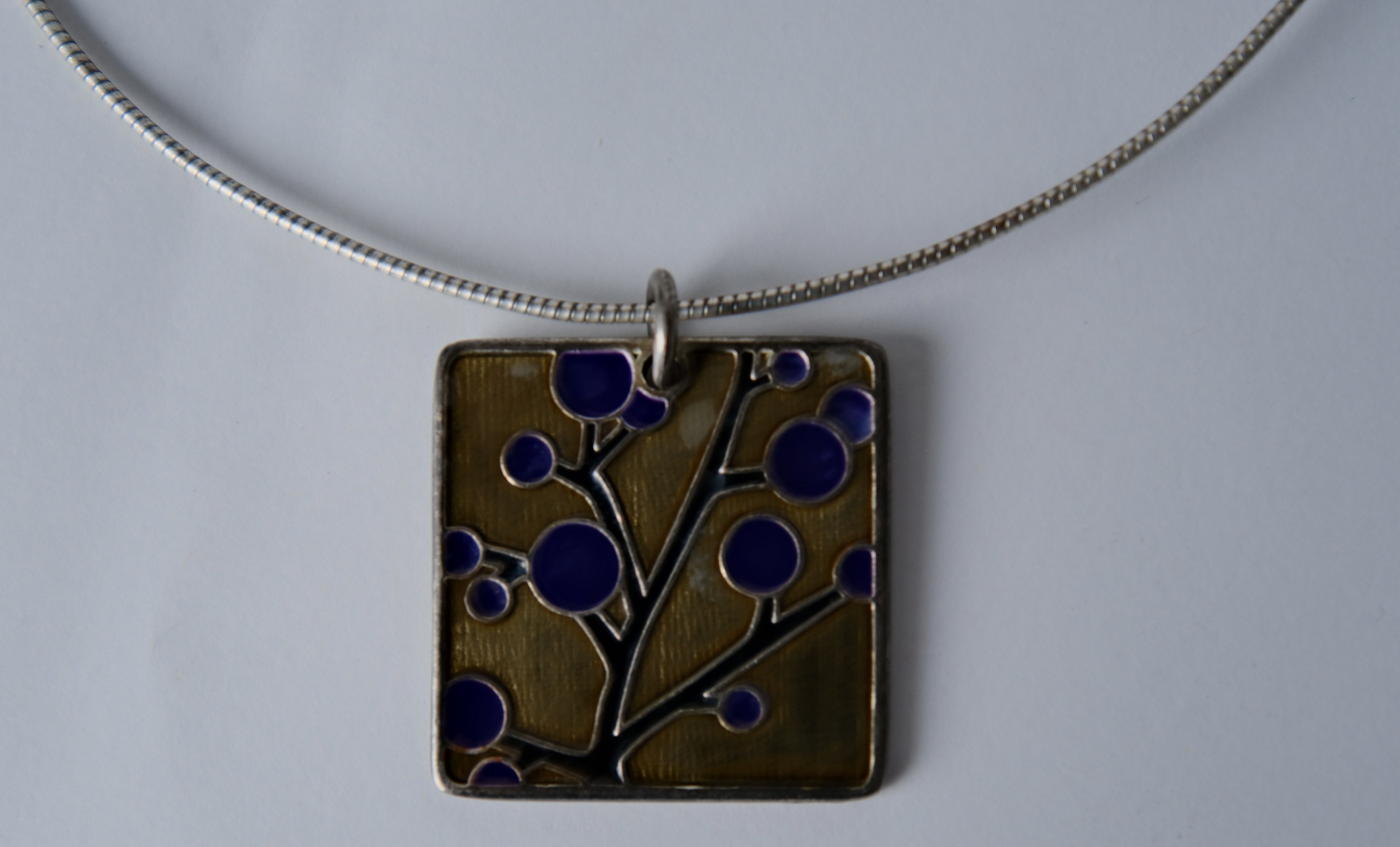 Vintage Silver Cuff Necklace with Statement Pendant