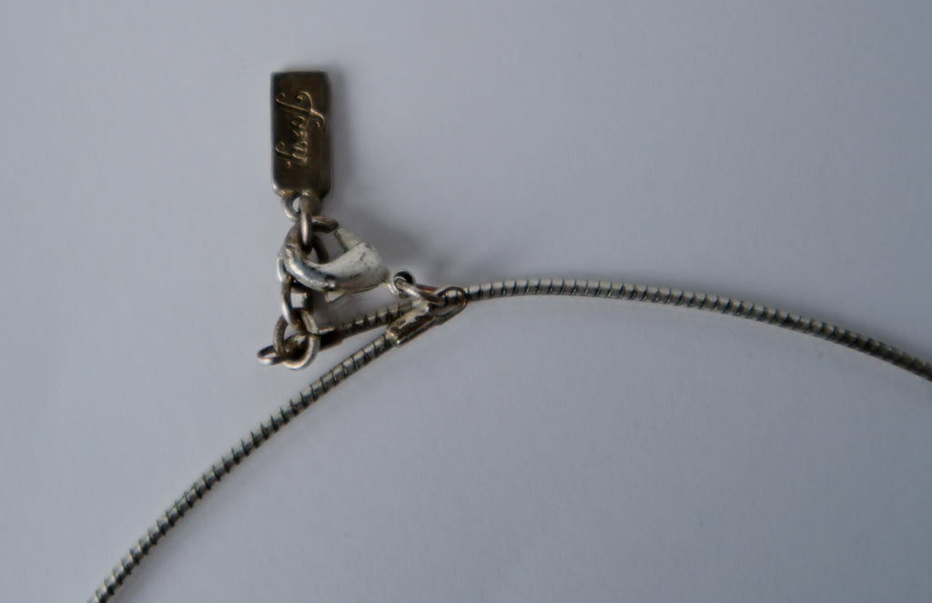 Vintage Silver Cuff Necklace with Statement Pendant